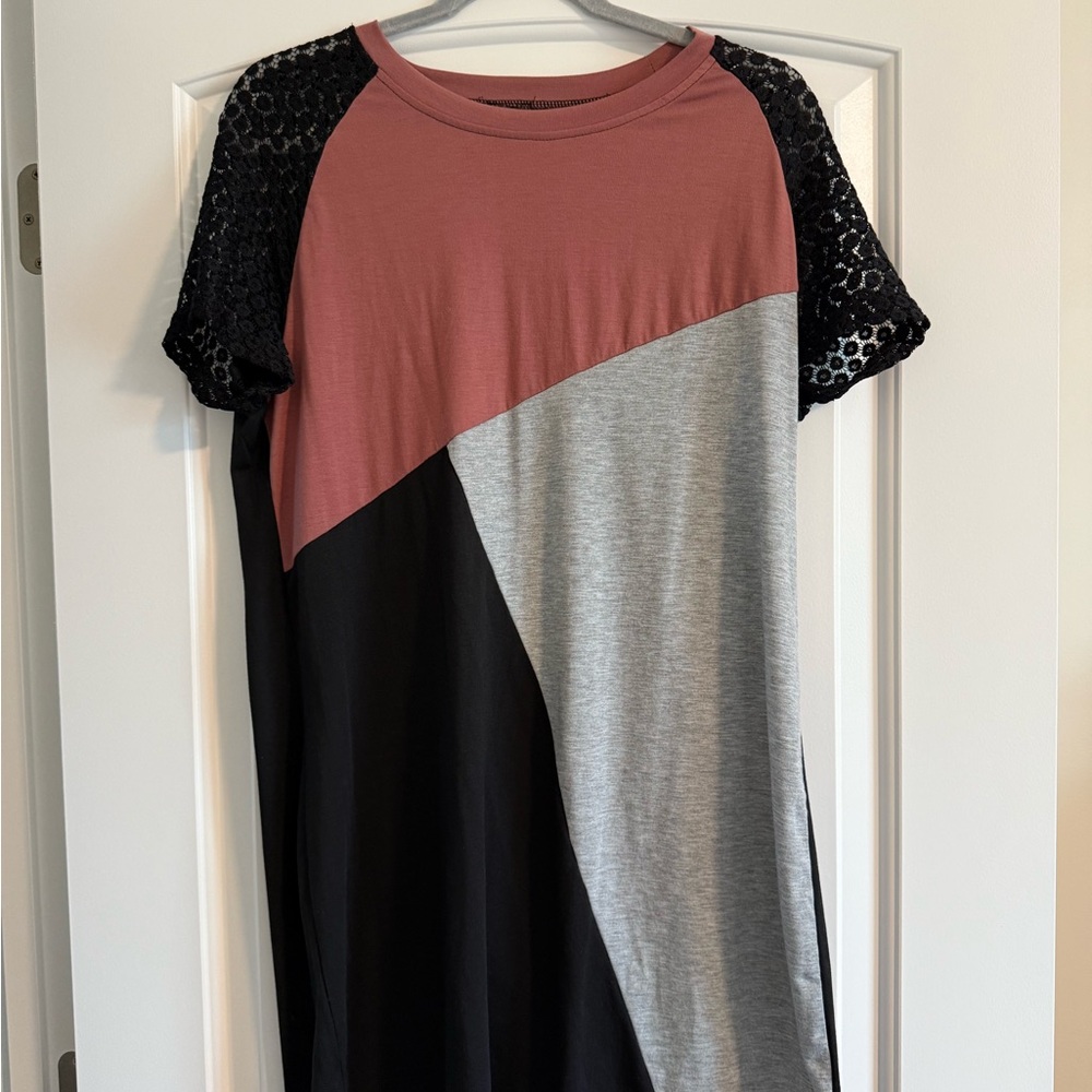 SHEIN Mauve Crew Neck Top